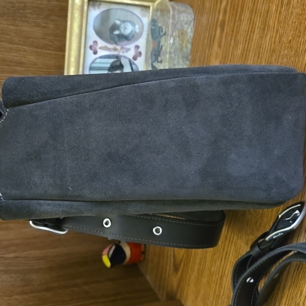 Coach Hadley Crossbody Convertible Suede Leather Bag in Expresso - Picture 6 of 16